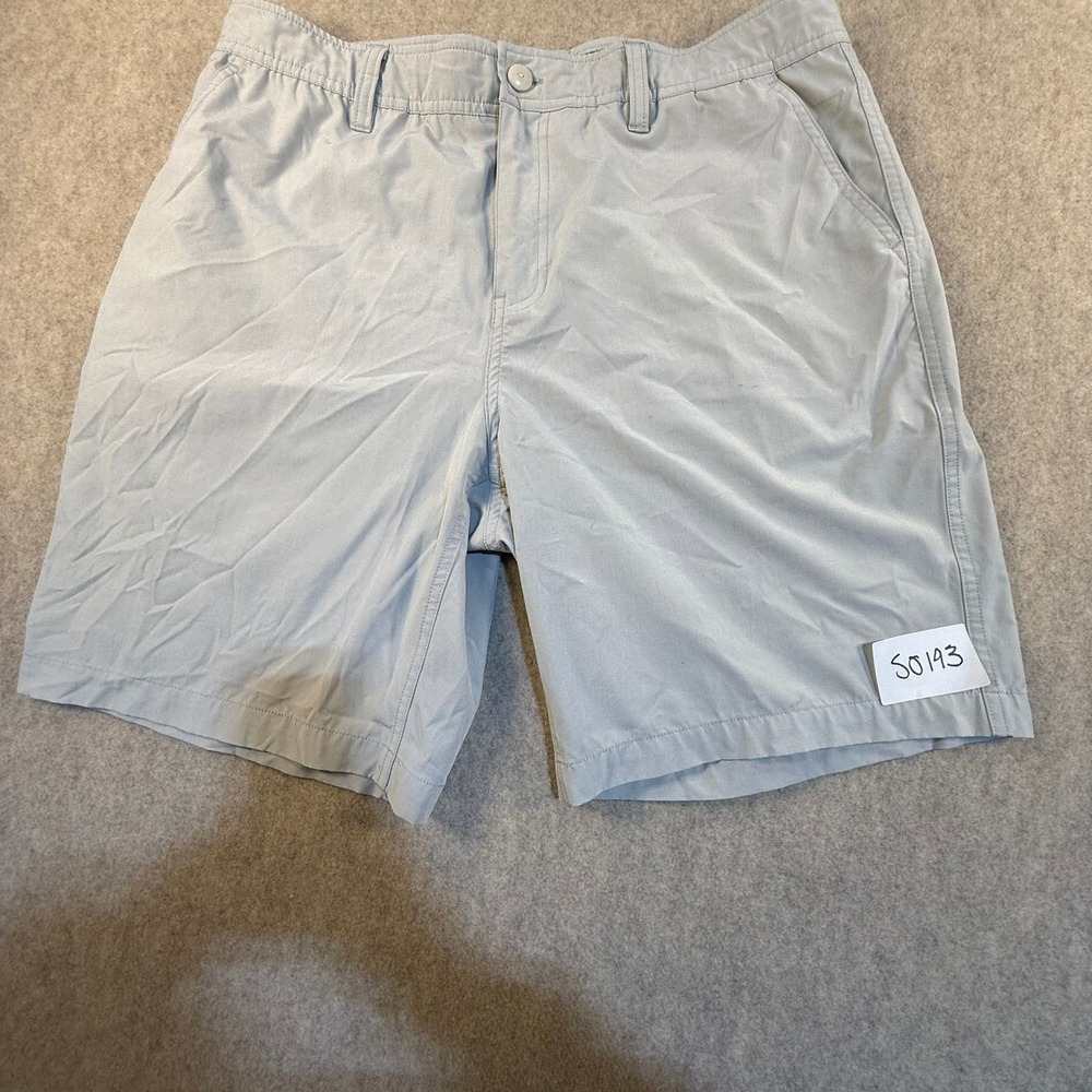 Under Armour Golf Performance Shorts Mens 36 Light Grey Flat Front Stretch SO193
